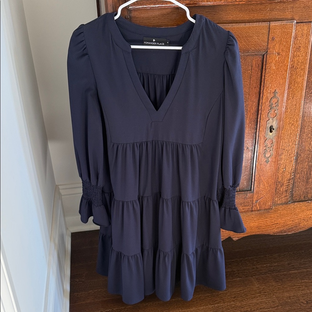 Tuckernuck Deep Blue Long Sleeve Dress